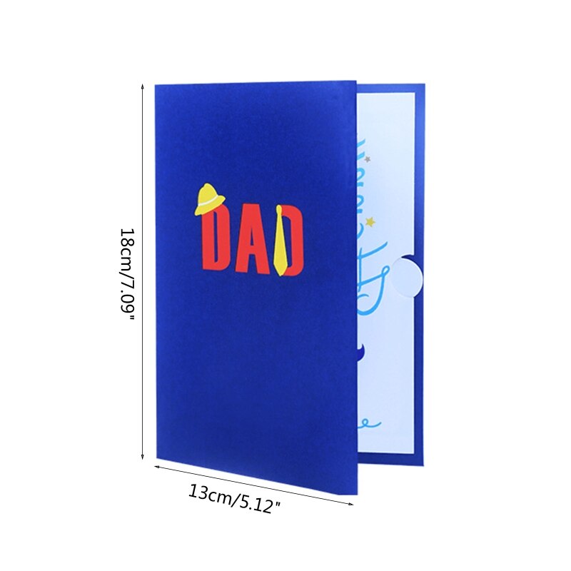 Tarjeta emergente 3D feliz Día del Padre, tarjetas de felicitación, tarjeta de mensaje de bendición para papá, hijo, marido, de Festival de cumpleaños