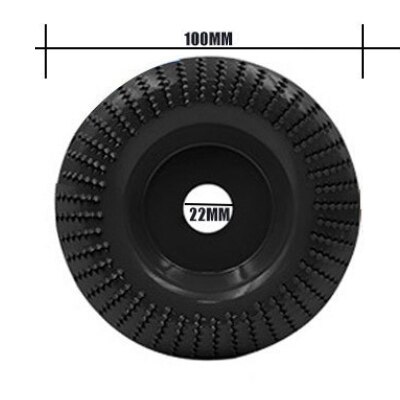 16mm/22mm Grinder Wheel Disc Wood Angle Grinding Wheel Abrasive Disc Tools Rotary Disc Sanding Wood Carving Tool: black 22 100mm