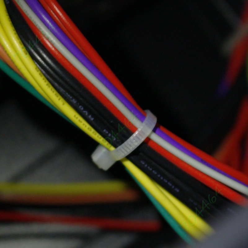 1000 stk / pakke 60mm x 1.8mm nylon kabelbånd trådrem lynlåse kontorer computer ryddelig selvlåsende