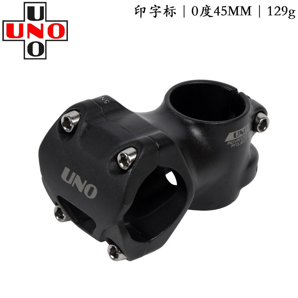 UNO Aluminium Legierung MTB Rennrad Lenker Vorbau 0 Grad 35/45mm Vorbau 31,8mm Ultraleicht kurz Stengel fahrrad Zubehör: 31.8X45mm 0 drucken