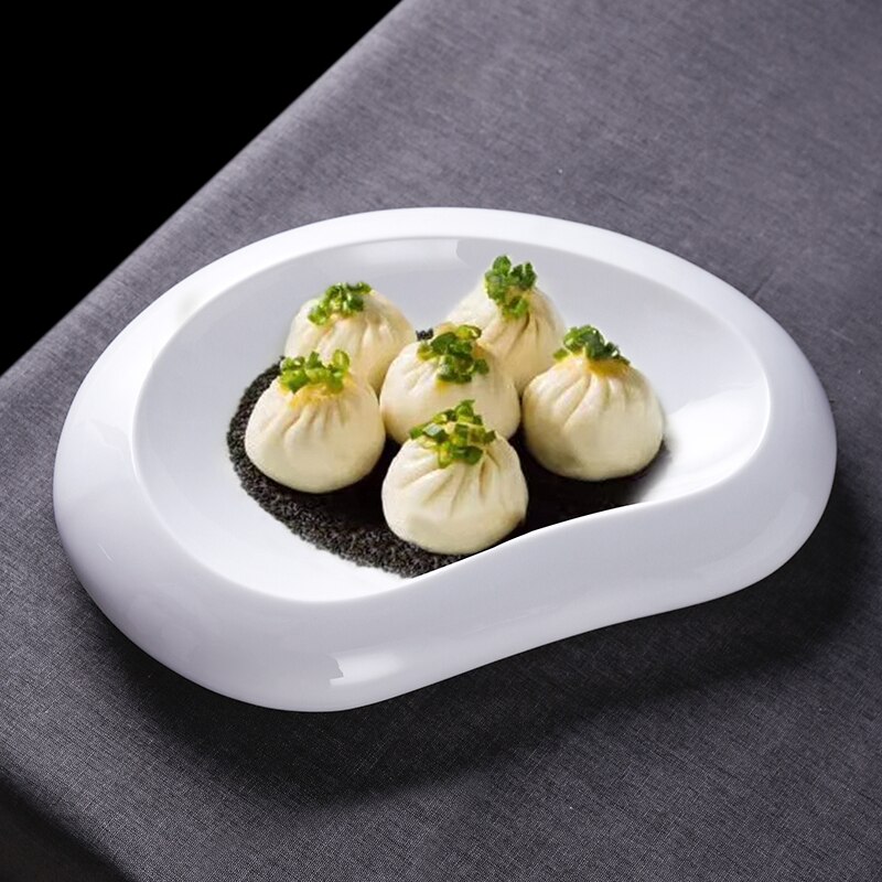 Ceramic Dinner Dish Pasta Plate Household Irregular Shaped Cutlery Steak Plates Hotel Restaurant Snack Dessert Dishes