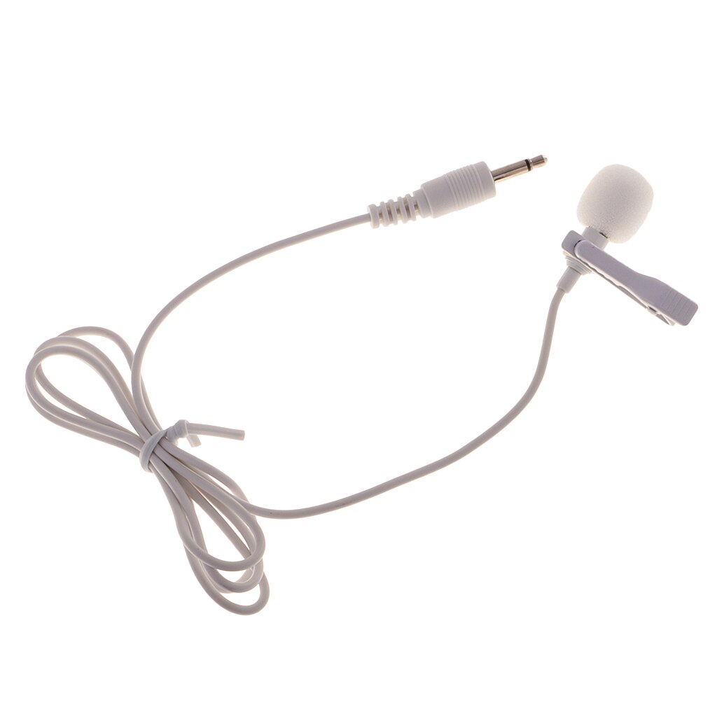 3.5mm Lavalier Lapel Microphone Condenser Microphone For Talking, Singing, Speaking And Stage Performance (White)