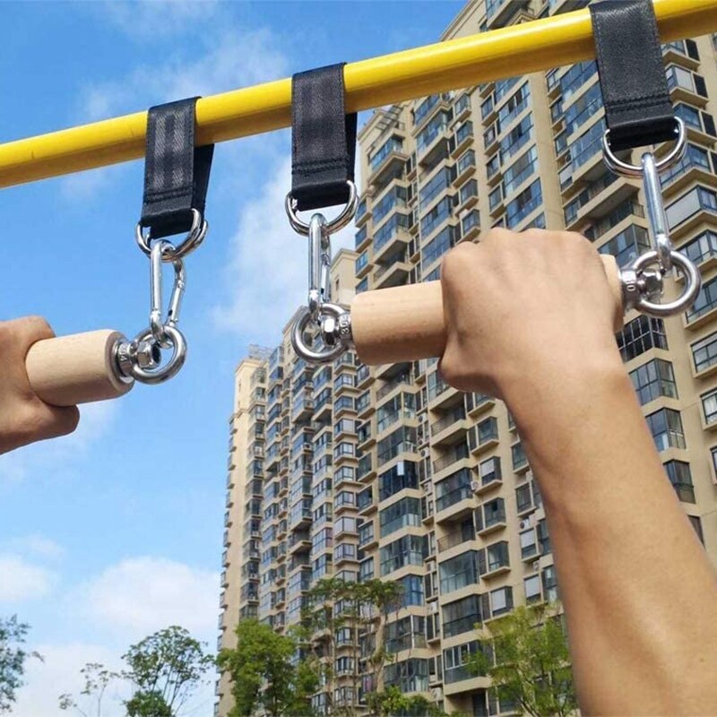Houten pull-up klimgrepen,  - 1 paar handgrepen, krachttrainingstools voor gripkracht
