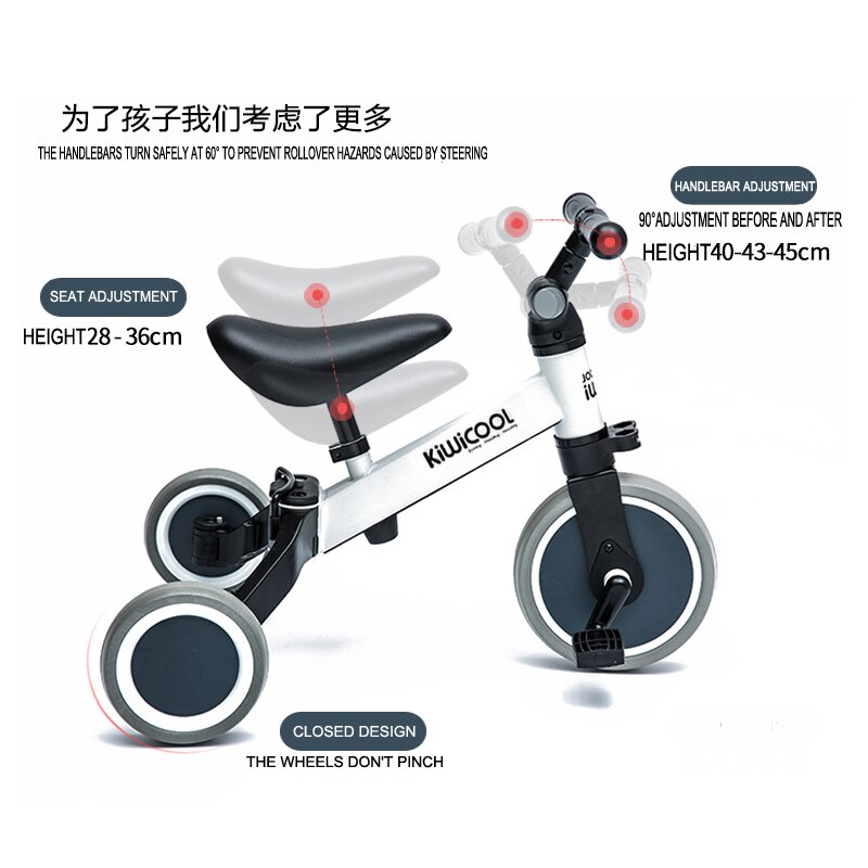 Drei in einem multi-funktionale freundlicher dreirad jungen und mädchen fahrräder freundlicher fahrräder 1-2-3-4-5 jahre alt,