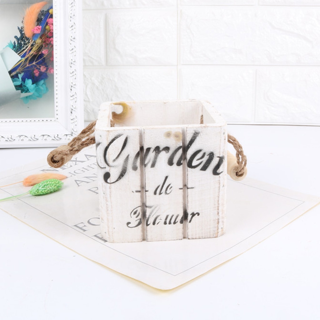 Vintage træ tønde planter potter træ have terrasse udendørs blomster plante