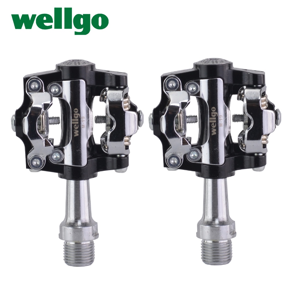 Wellgo M19 WM001 Ultralight Aluminum Alloy MTB Road Bike Pedal Sealed Bearing Clipless pedal SPD Bike Pedals Bicycle Parts