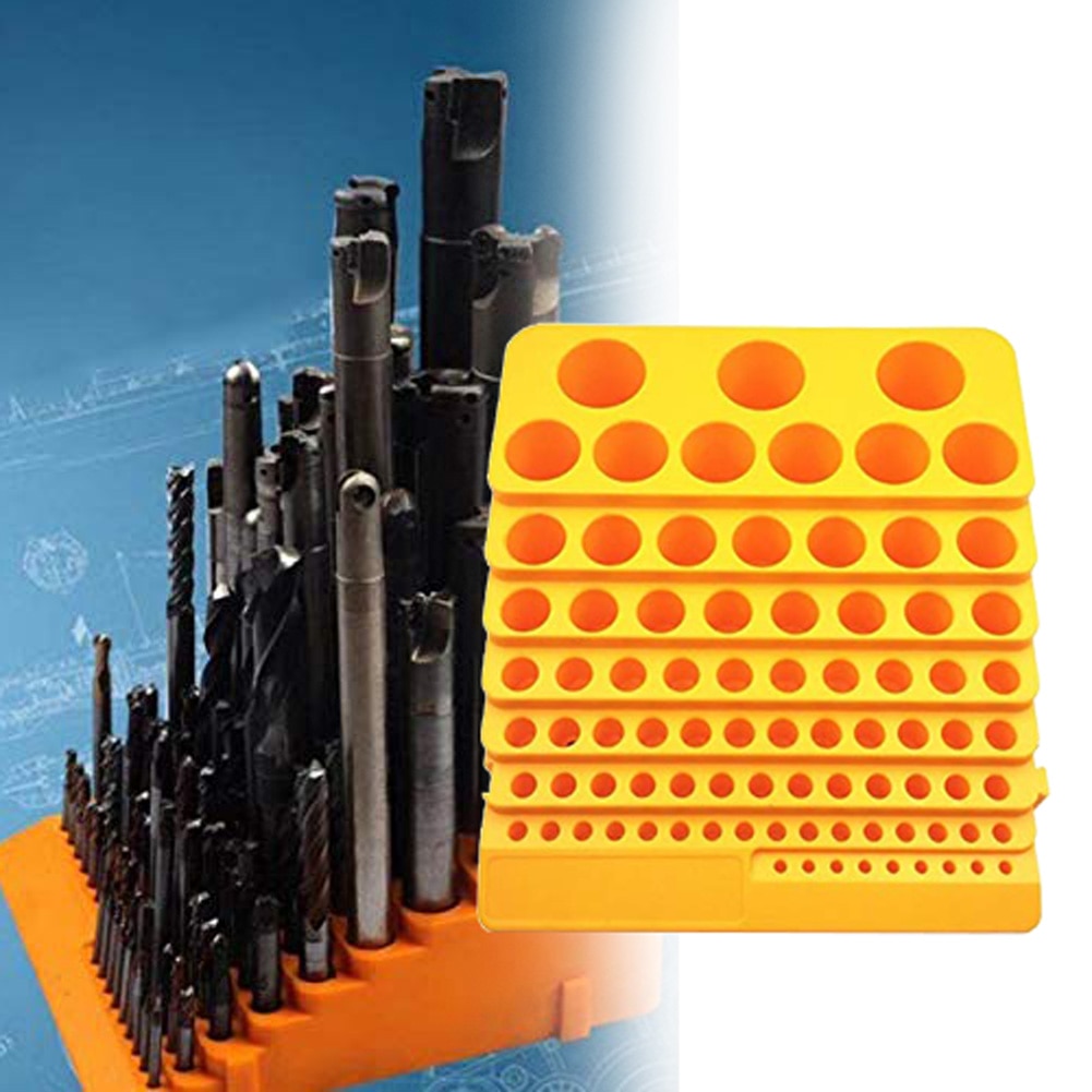 Drill Bit Storage Rack 85 Holes Organiser Desktop Milling Cutter Plastic Accessories Multifunction Thickened Portable Tool Box
