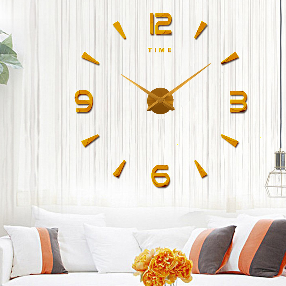 Moda DIY 3D zegar ścienny na projekt salonu lustro akrylowe zegary europa naklejki duże dekoracyjne zegarek kwarcowy zegar ścienny