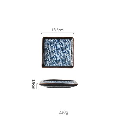 ANTOWALL Japanese Retro Ceramic Sushi Plate Rectan... – Vicedeal