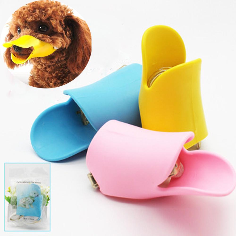 Dog Muzzle Silicone Cute Duck Mouth Mask Muzzle Bark Bite Stop Small Dog Anti-bite Masks For Dog Products Pets Accessories 1pcs