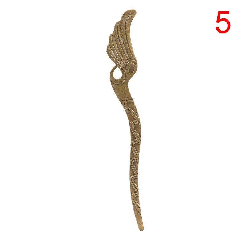 Chinese Vintage Bronze Antique Hair Sticks Hairpin DIY Zinc Alloy Metal Jewelry Accessories Bob Bookmark