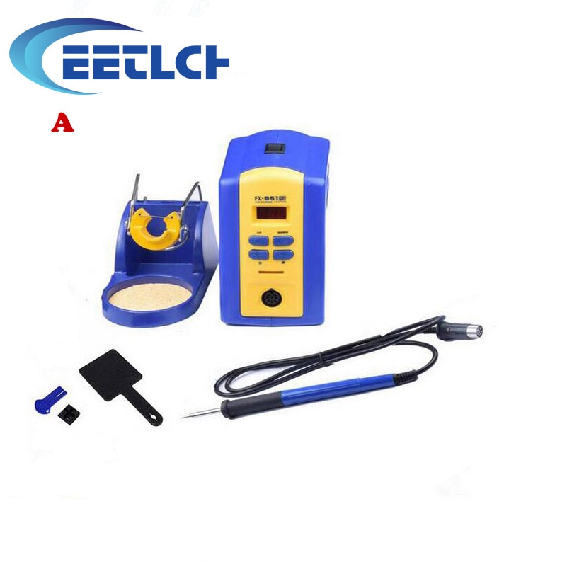 fx-951 Digital Thermostatic Soldering Station/Solder Electric Soldering Iron 110V/220V+Welding wire+tweezer+iron tip