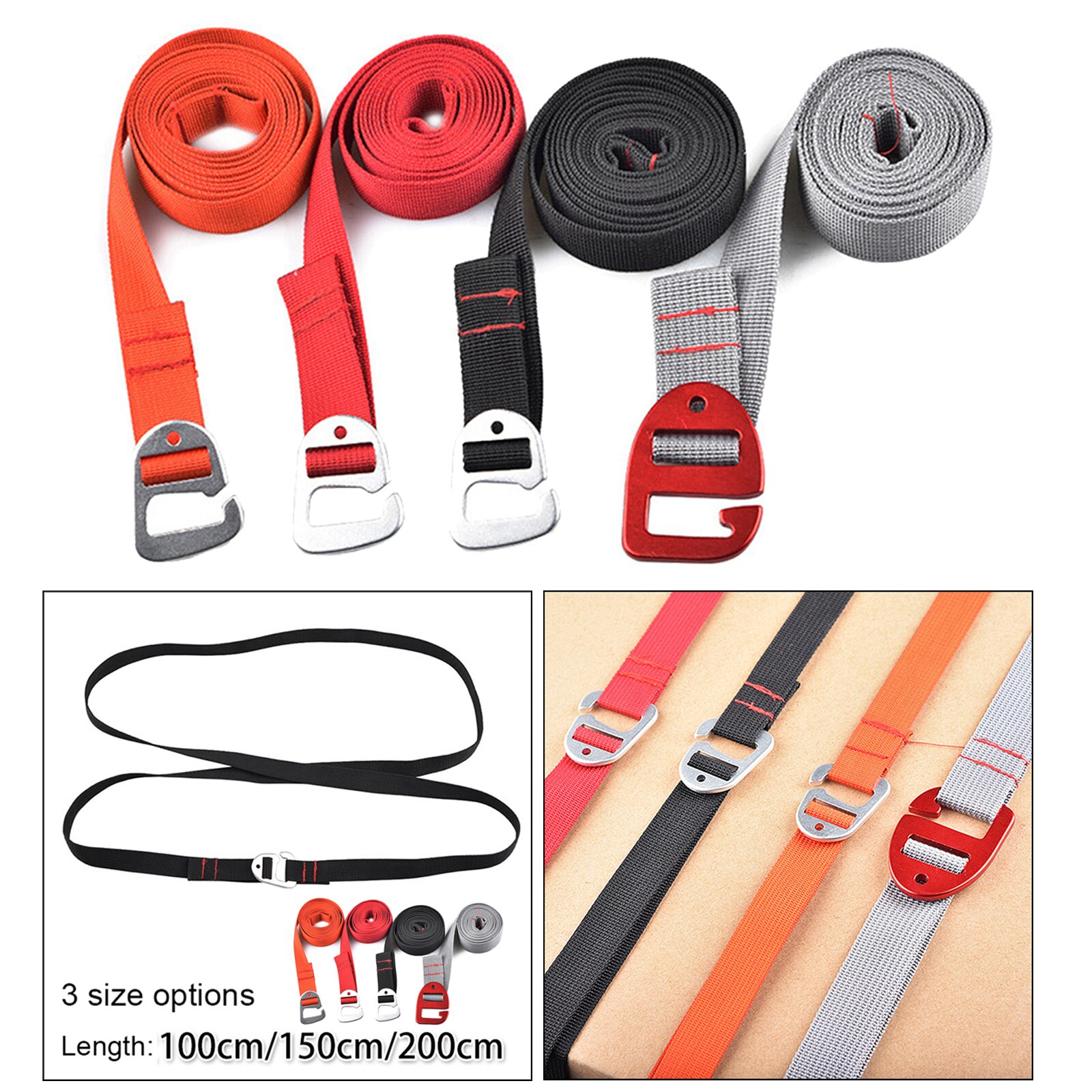 Heavy Duty Luggage Straps for Suitcases Packing Belts Travel Accessories Adjustable Bag Strap with Hook Closure