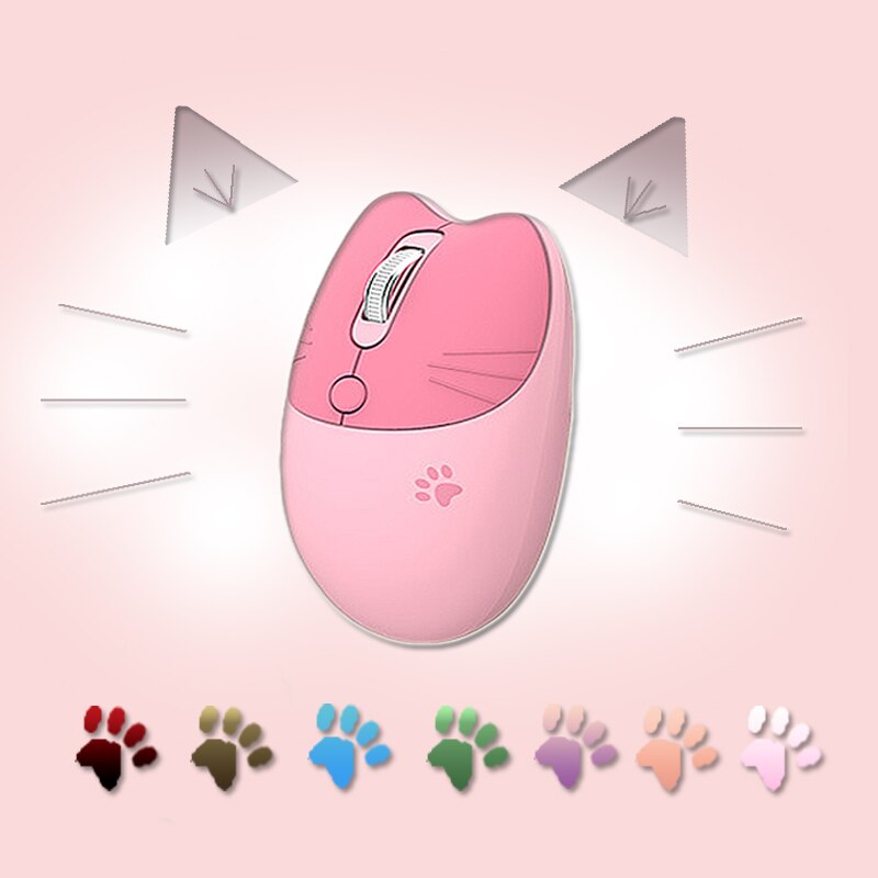 Dual-mode Mouse Wireless Mouse Bluetooth Computer Mouse Cute Cartoon Mice Ergonomic 3D Office Mouse for Kid Girl PC Tablet