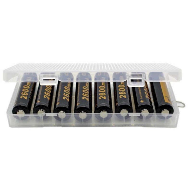 1pc 8 x 18650 batterikasse opbevaringsboks 18650 batteriholder batteri organizer hårdt etui dæksel batteribeholder