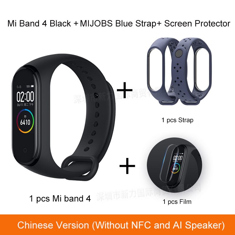 Xiaomi Miband Xiaomi Mi Band 4 Smart Wristbands Miband 4 Bracelet Heart Rate Fitness 135mAh Color Bluetooth 5.0: CN YDBlue