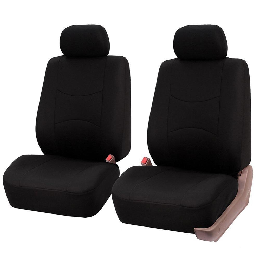 2 Sets Automobiles Stoelhoezen Volledige Auto Bekleding Universele Fit Interieur Accessoires Doek Art Car Seat Protector Auto-styling: Black