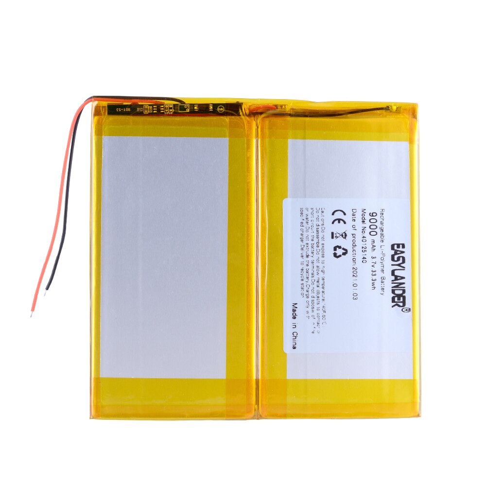 Batterie 40125140 3.7v 9000mAh pour tablette et PC CH Teclast M30