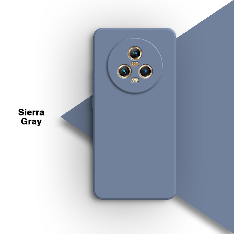 Funda de teléfono de silicona líquida para Honor Magic5 Magic 5 Pro Lite 5Pro 5Lite Ultimate 5G, protección de lente suave, cubierta trasera de: PP / Lavanda