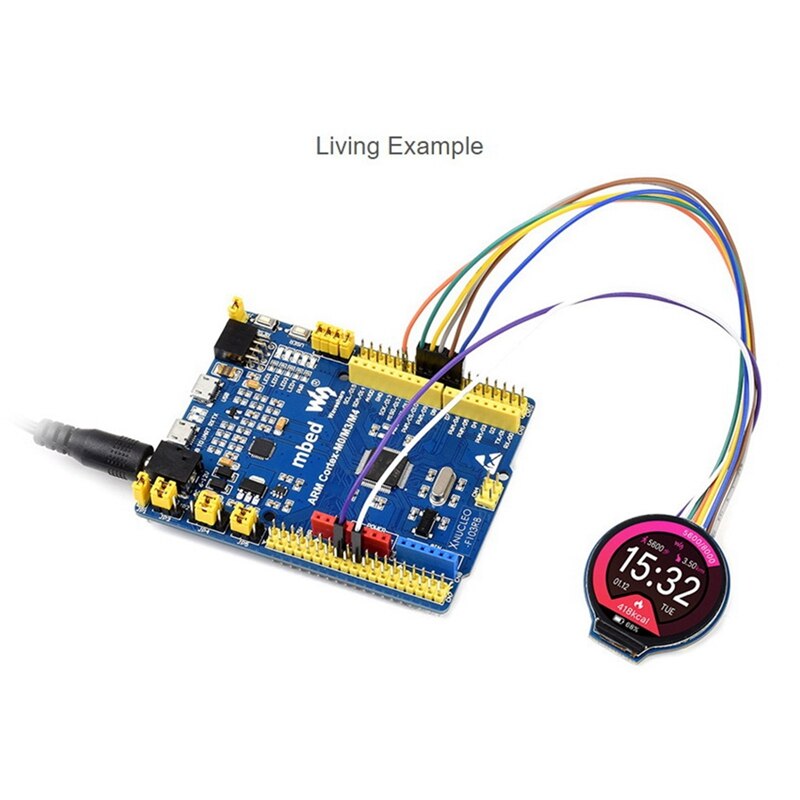 Module d'affichage LCD rond de 1.28 pouces, couleurs rvb 65K, résolution 240X240 avec Interface SPI, pilote GC9A01 intégré