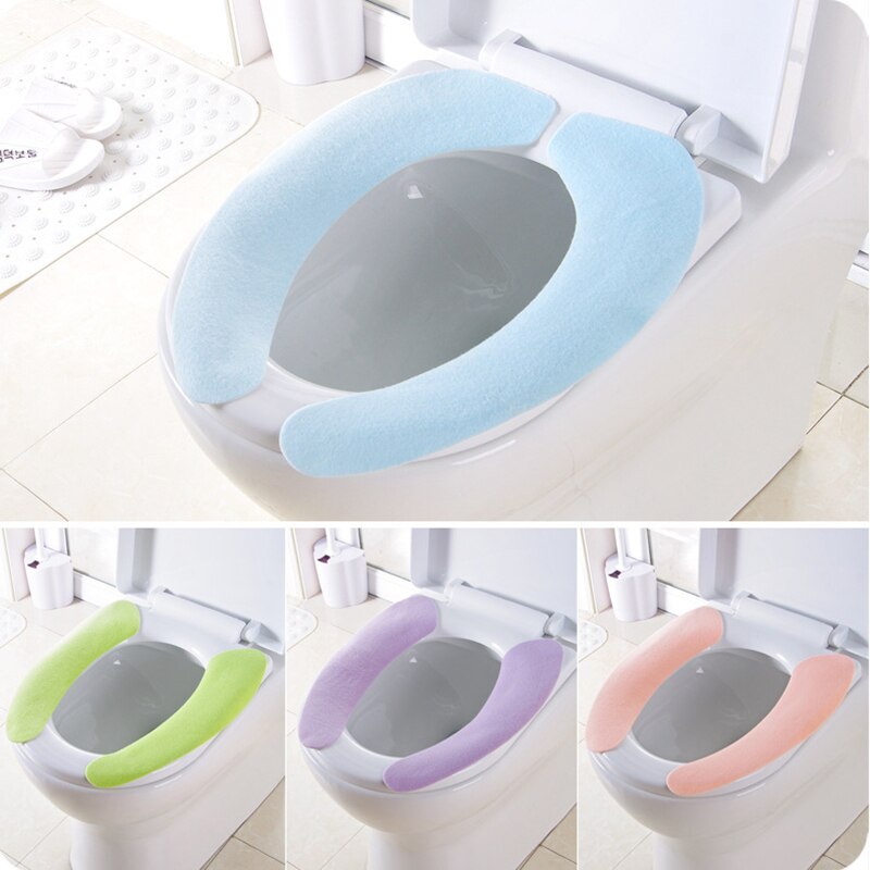 4-Kleur Zacht En Comfortabel Man-Made Fiber Wasbare Badkamer Toiletbril Pasta Wc Zitkussen