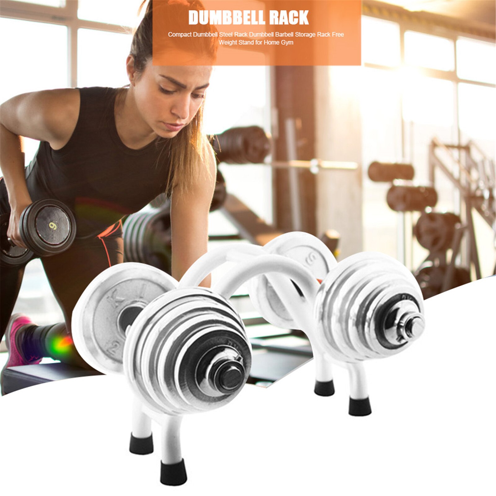 Compact Dumbbell Steel Rack Dumbbell Barbell Storage Rack Free Weight Stand Fitness Equipment Accessories For Home Gym