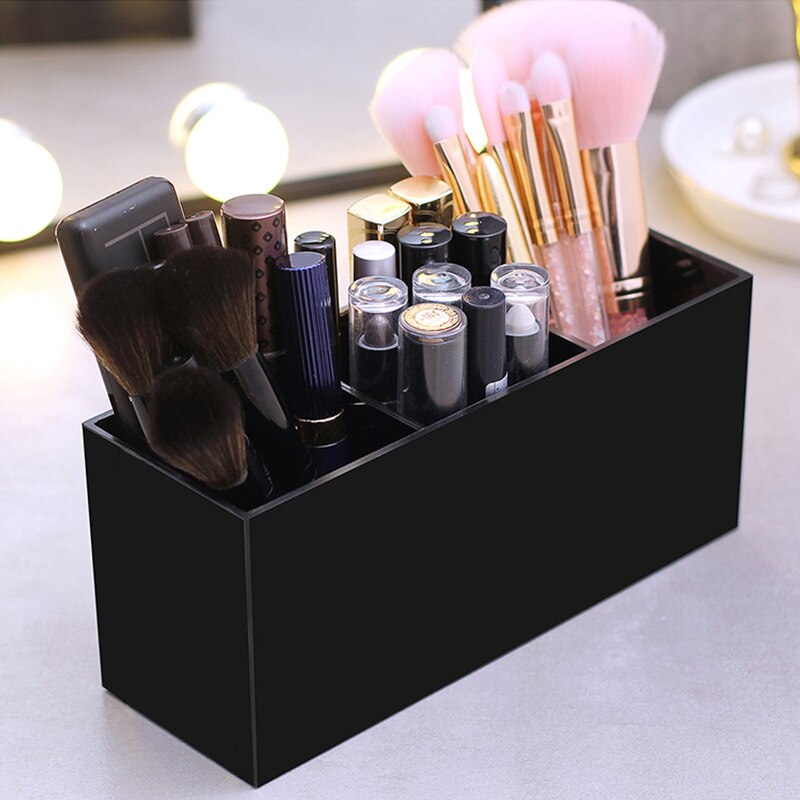 3 Roosters Make-Up Borstel Organizer Plastic Tafel Cosmetische Pen Container Wenkbrauw Borstel Houder Lipstick/Nagellak Opbergdoos