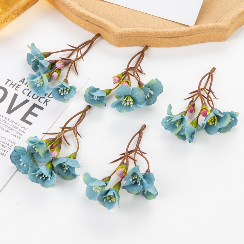 Künstliche Blumen Diy Festival Dekoration Kränze Heimat Zimmer Hochzeitsstrauß Diy Scrapbooking Brautaccessoires Ausverkauf Requisiten: S / Blau