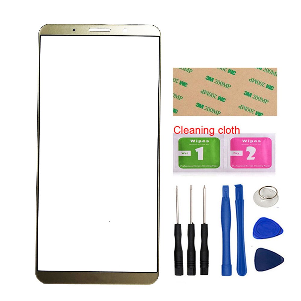 6.0'' Mobile Touch Screen Outer Glass For Huawei Mate 10 pro Front Glass Panel Replacement: Gold And Tools