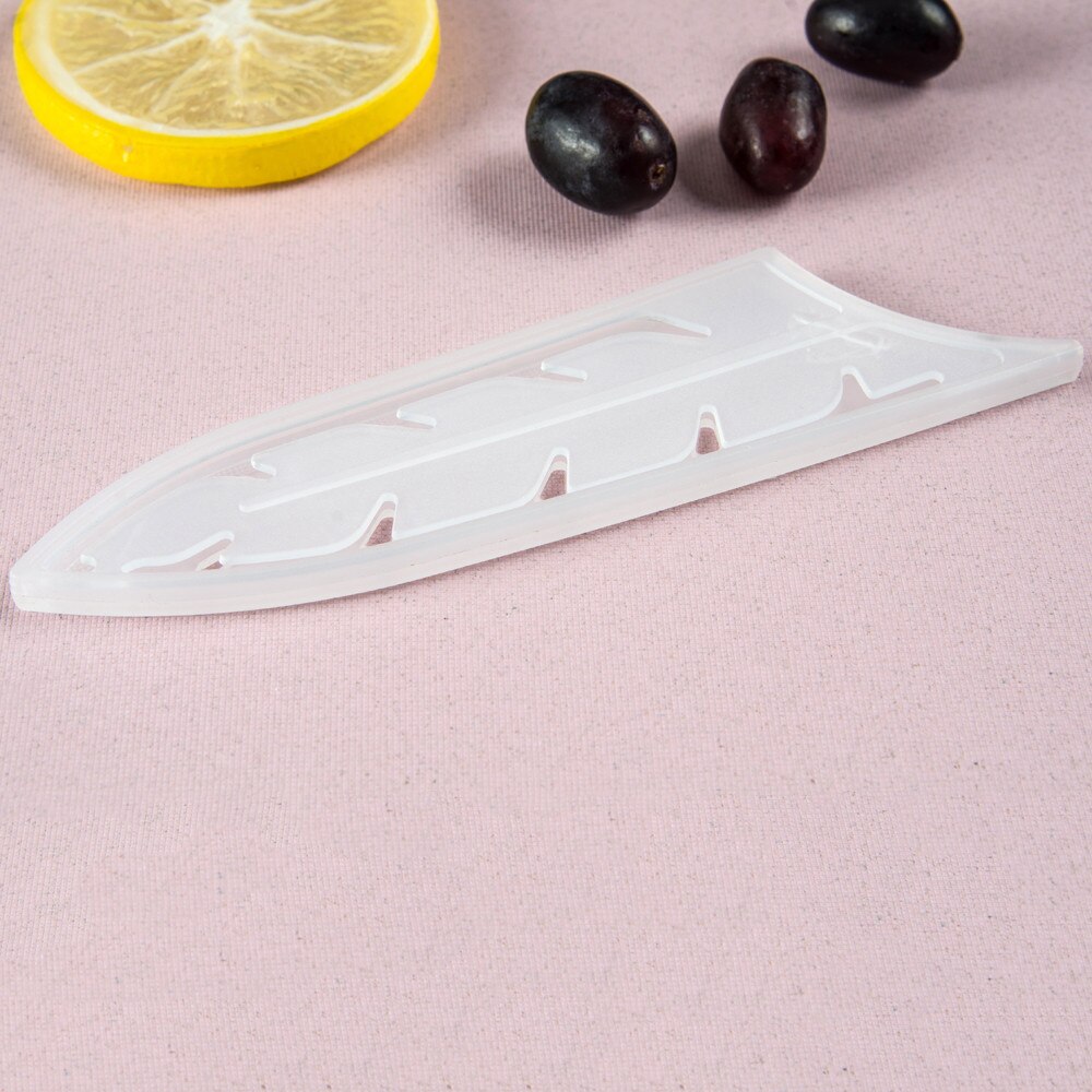 Damask Kitchen Knife Covers Set 4pcs Plastic Knife Blade Protector Case Clear Knife Cover for 3 4 5 6 inch Paring Utility Knives