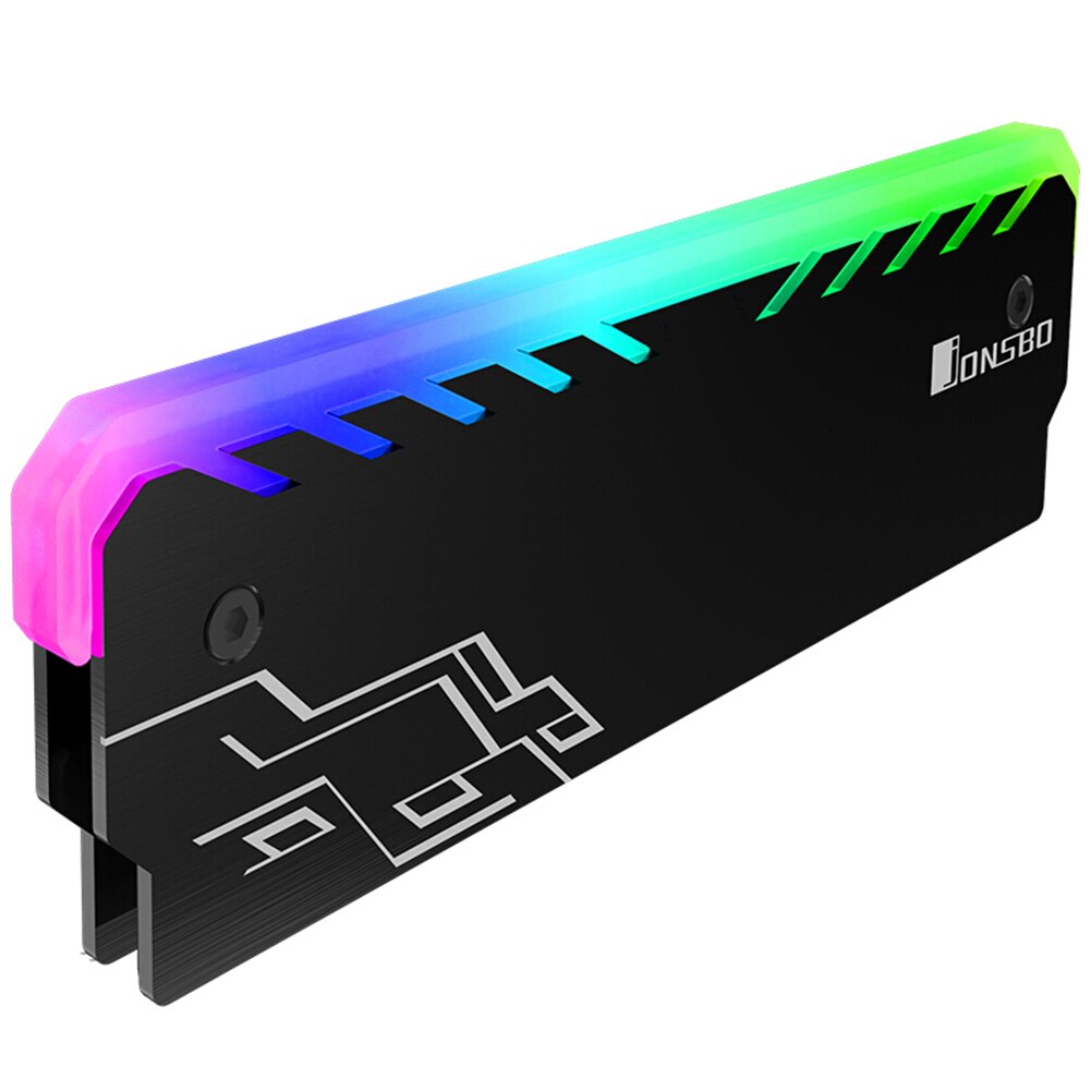 Jonsbo RGB RAM Heatsink DDR DDR3 DDR4 Memory Cooling Heat Spreader Cooler for Desktop PC Computer Gaming Overclocking: 1PC Black