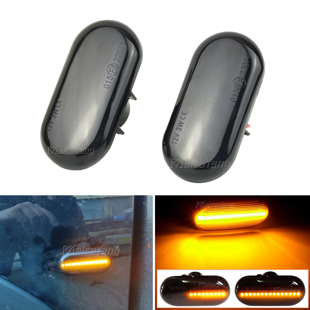 Sequential Flashing LED Turn Signal Side Marker Light For Dacia Duster Dokker Lodgy Renault Megane 1 Clio1 2 KANGOO ESPACE Smart