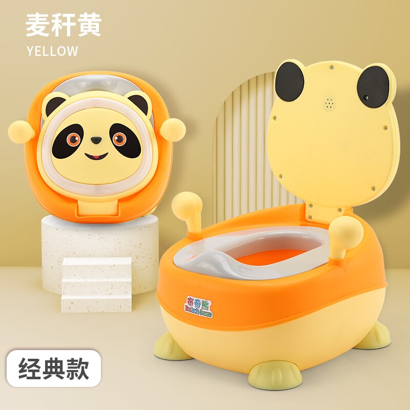 Kind Pot Training Meisjes Jongen Potje Kids Stoel Toiletbril Kinderen Pot Draagbare Baby Potje Multifunctionele Baby Wc Auto potje: Yellow Hard Pad