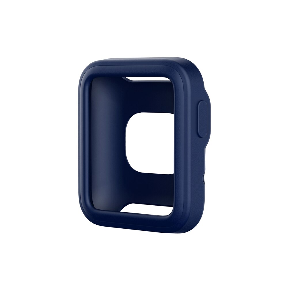 Funda protectora de silicona colorida para Xiaomi Mi Lite Watch / Redmi Smart Watch, carcasa protectora suave antiarañazos de borde completo: dark blue