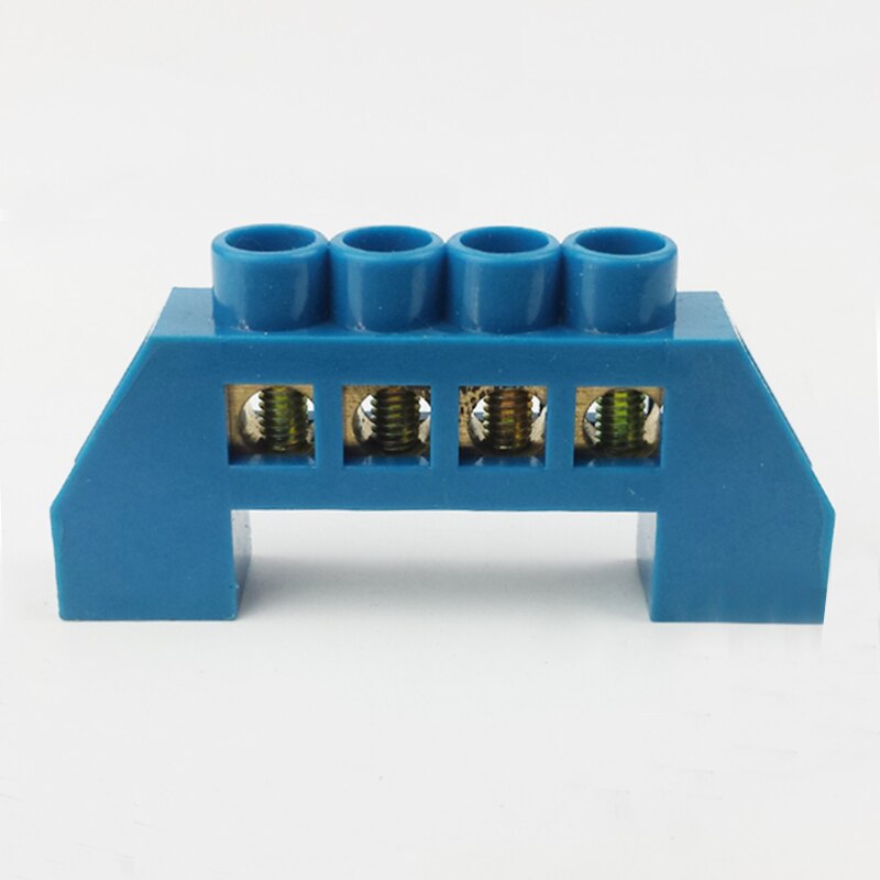 Green Blue Screw Brass Terminal Block Earth And Neutral Block With 4-12 Pole