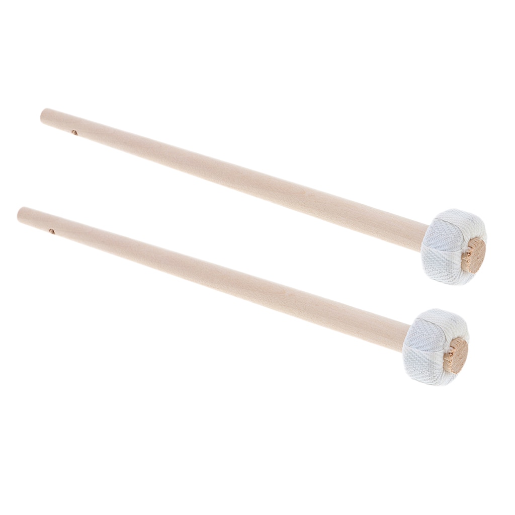2pcs Chinese Gong Mallets Small Cymbal Beaters Soft Felt Hammer