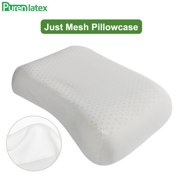 Purenlatex Thailand Puur Natuurlijke Latex Kussen Concave Anti-Stijve Orthopedische Kussens Halswervels Gezondheidszorg Bed Slapen: Mesh Pillowcase