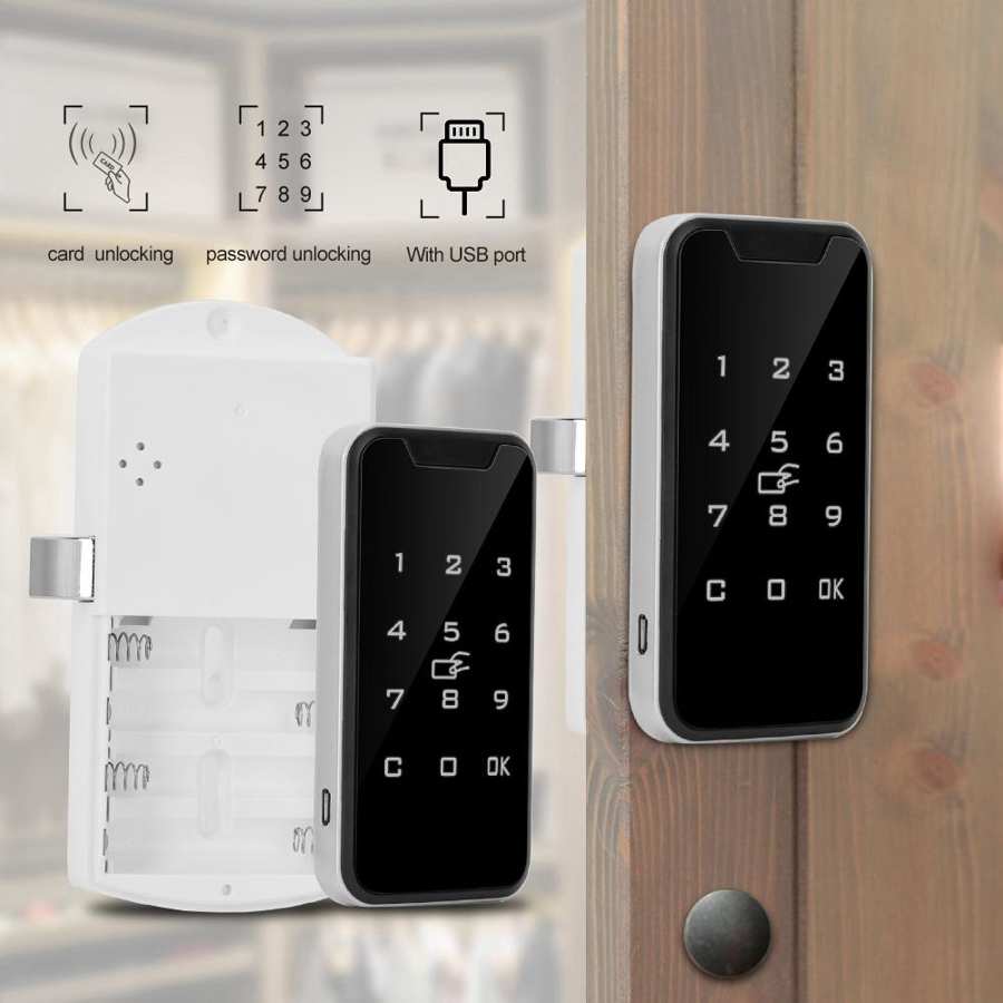 Smart Digital Password Lock Touch Keypad Electronic Wardrobe File Cabinet Lock Security Smart Universal Electronic Locks