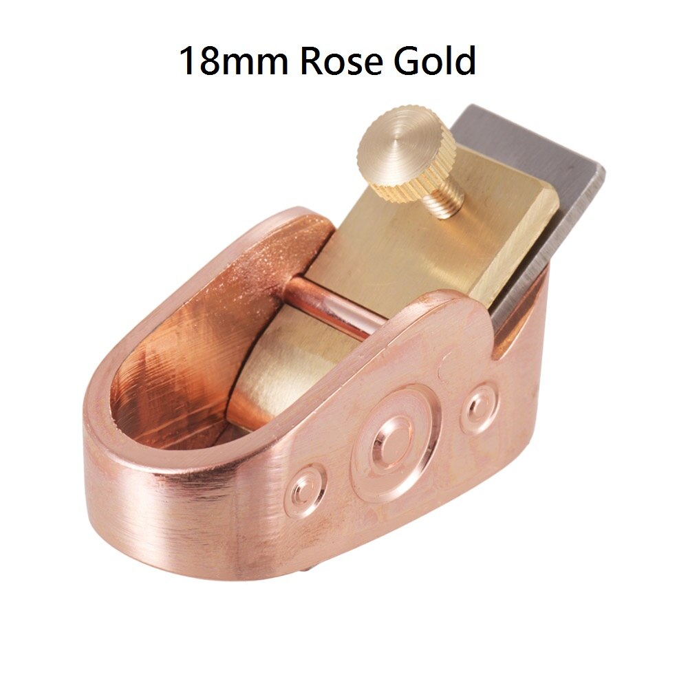 15mm Woodworking Finger Plane Cutter Planer Stainless Steel Luthier Tool Set for DIY Violin Viola Cello Wooden Instrument: 18mm Rose Gold