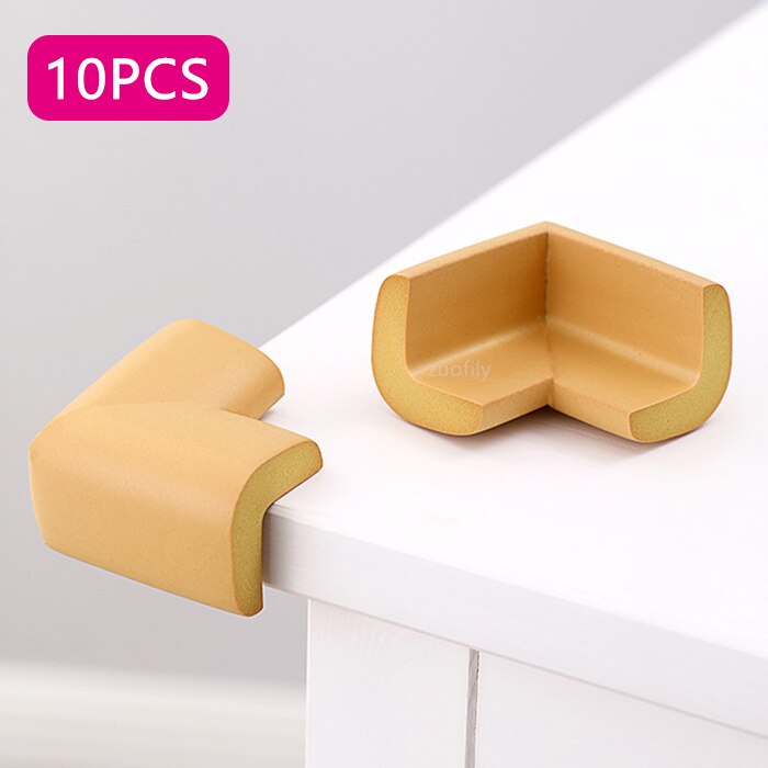 Protecteur d'angle de Table pour bébé, 10 pièces, housse de Protection de coin de meuble, bord droit doux, Protection de bord de Table pour bébé: Wood