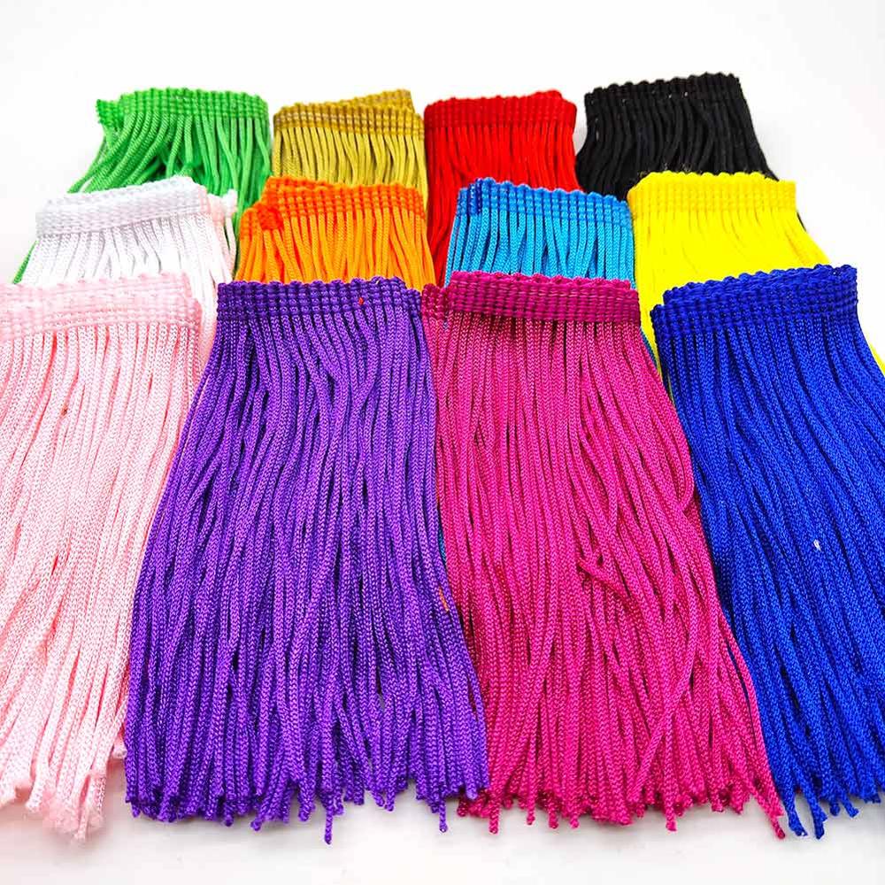 1 Yards van Pack 4 "Breedte Franjes Kant Polyerter Fibre Kwastje Kleding Accessoires Latin Trouwjurk Kwastje Lint diy