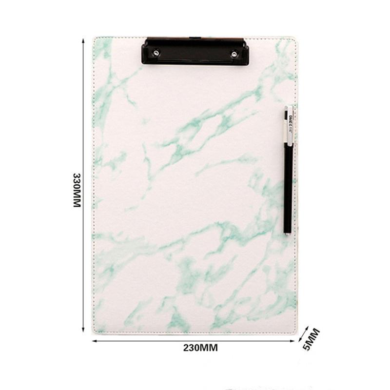 Marble A4 Size Clipboard File Folder Stationery Board Hard Board Writing Plate Clip Report Office Supplies for Office School