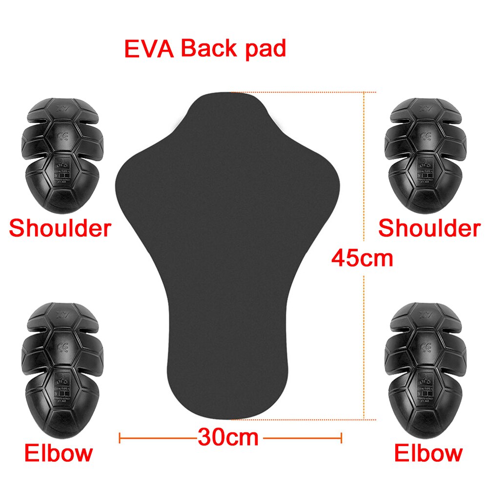 CE Protector Motorcycle Protective Gear Shoulder Pad Elbow Pad EVA Back Protection Motorbike Motorcycle Biker Equipment: 1 set protective