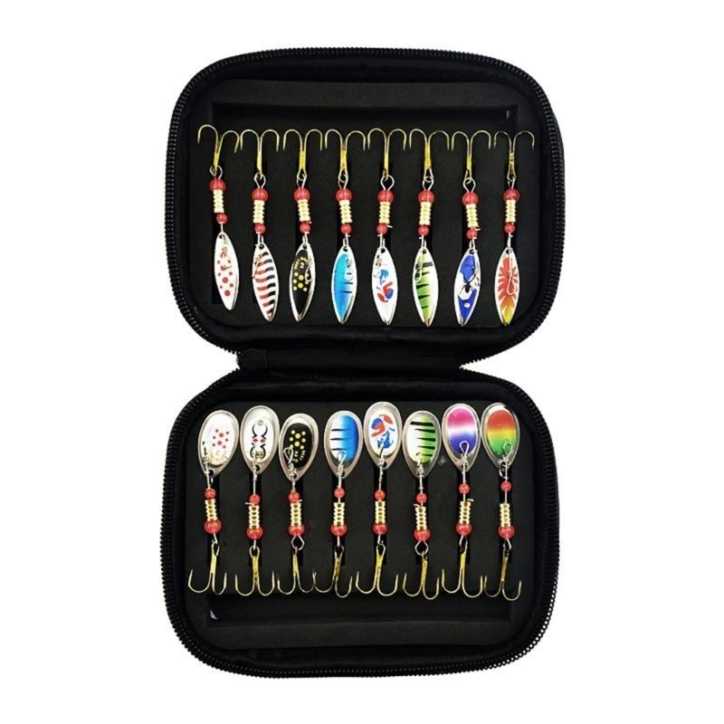 R6FE Fishing Lure Baits Tackle Spoon Lure Hard Metal Spinner Baits Artificial Baits: Burgundy