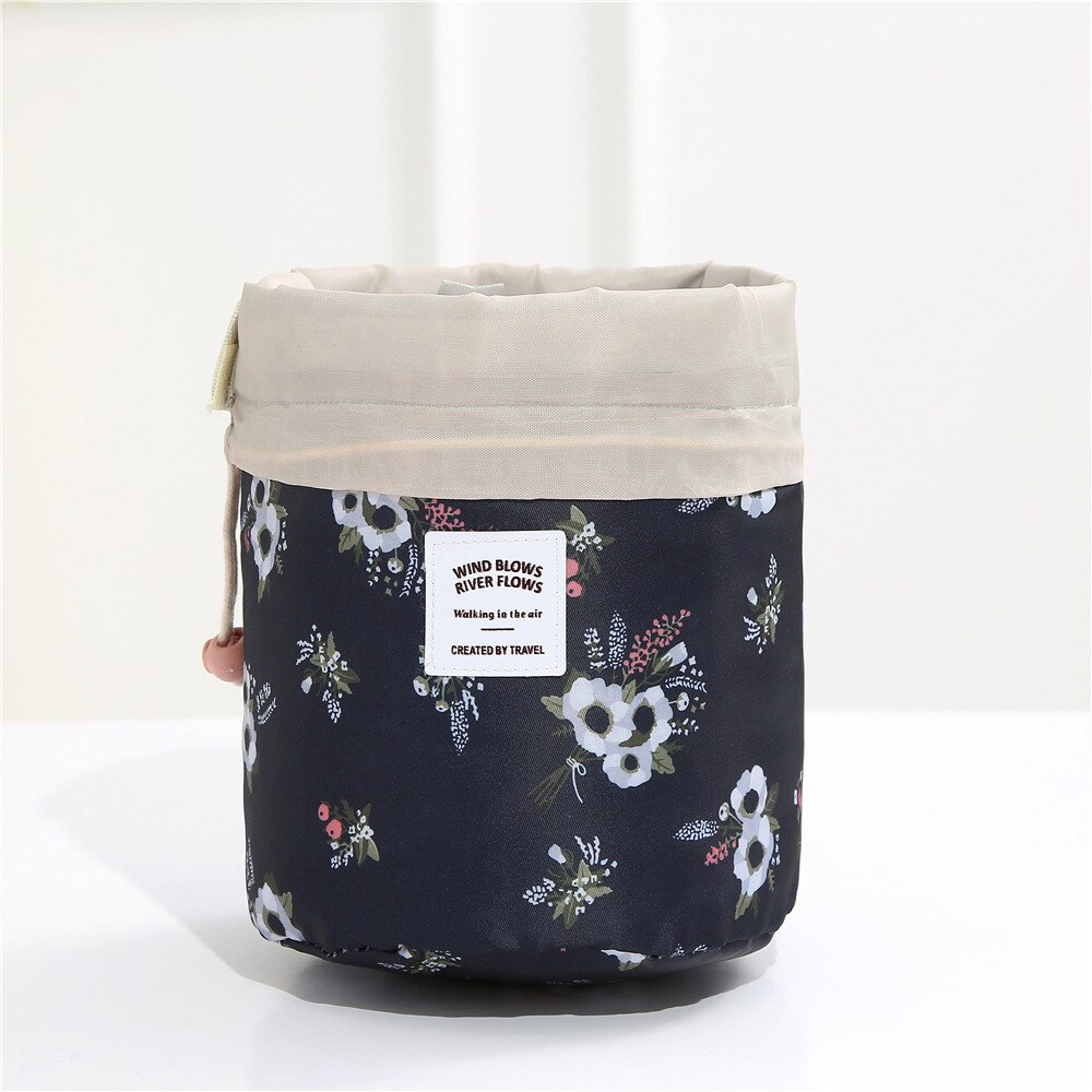 Vrouwen Cosmetische Zak Kleur Cilinder Trekkoord Barrel Reizen Cosmetische Trekkoord Make Organizer Opslag Toilettas Bag31