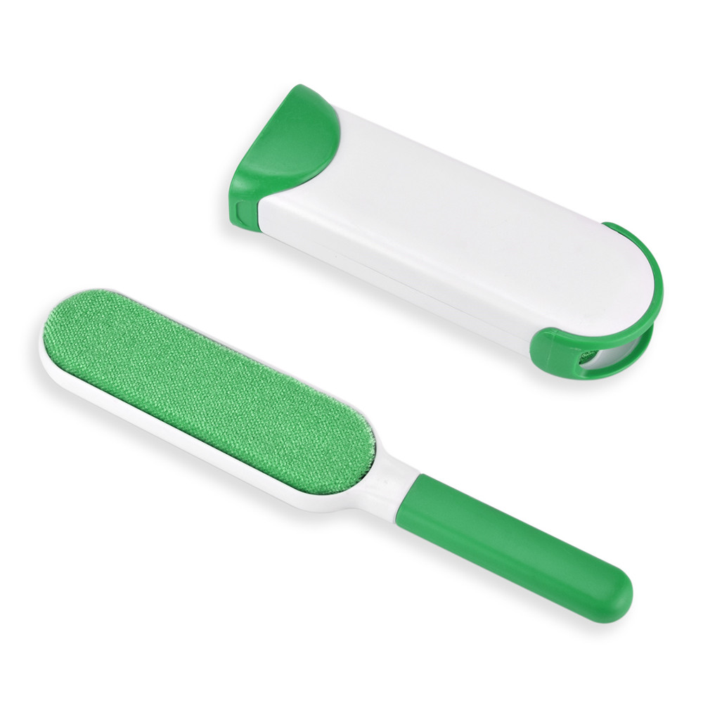 Brosse de nettoyage antistatique pour textiles et vêtements, pour retirer la poussière, les peluches, les cheveux et les poils d'animaux: green L 1pc