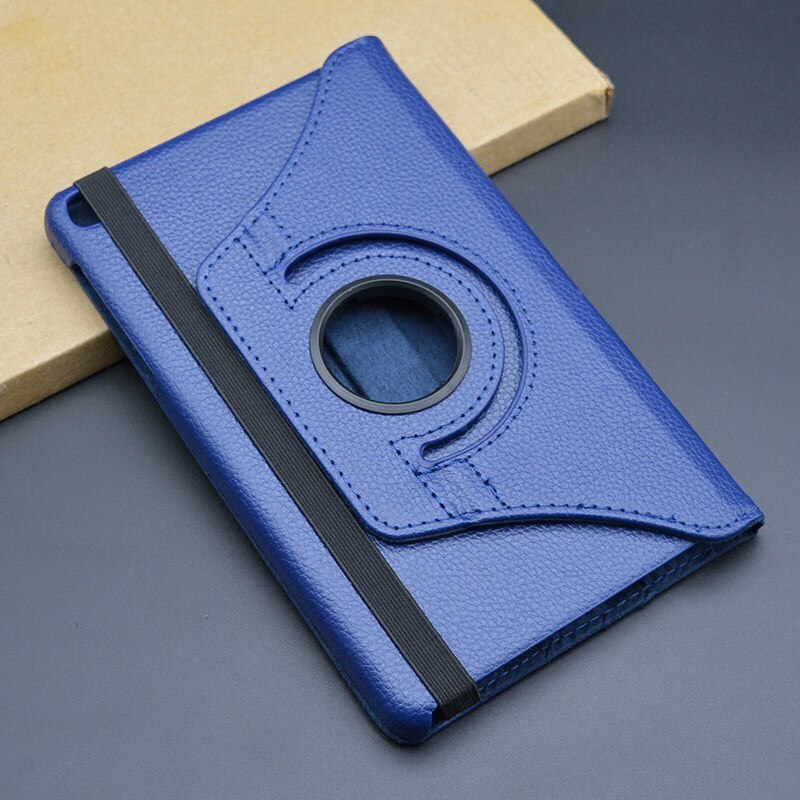 Pokrowiec na Huawei MatePad T10 9.7 "T10S 10.1 '2020 T6 AGS3-L09/AGS3-W03 AGR-L09/AGR-W03 pokrywa 360 obrotowy uchwyt PU skóra Shell: dark blue