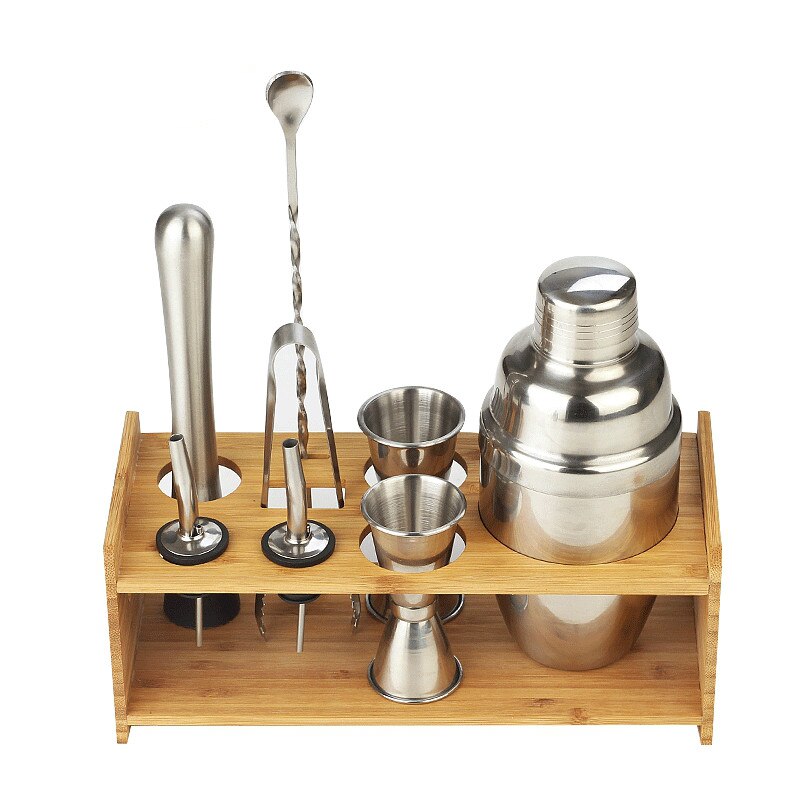 Cocktail bartender mixer set kombination bar utrustning fancy rostfritt stål shake cup vin bartender mixer
