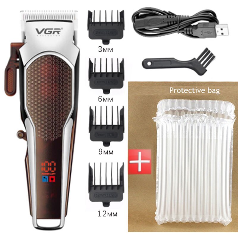 salon series adjustable hair clipper finishing hair trimmer electric hair cutter beard trimer with 2200mAh battery: with bubble bag