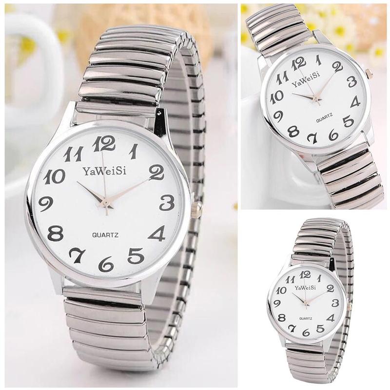 Reloj analógico de cuarzo para mujer, correa de acero inoxidable, , telescópico elástico, K9S3